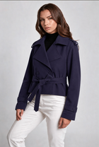 Maeve Cropped Belted Trench Jacket