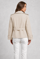 Maeve Cropped Belted Trench Jacket