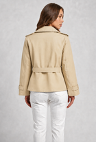 Maeve Cropped Belted Trench Jacket