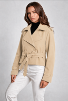 Maeve Cropped Belted Trench Jacket