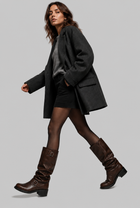 Dominica| Knee-High Biker Boots With Buckle Detail