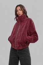 Senna | Oversized Suede Bomber Jacket