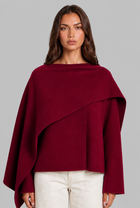 Colette | Draped Wool Cape Jacket