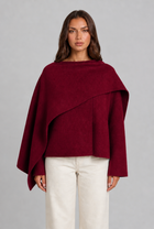 Colette | Draped Wool Cape Jacket