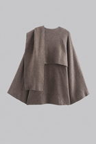 Colette | Draped Wool Cape Jacket
