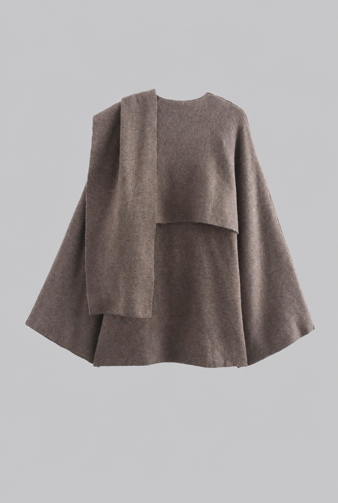 Colette | Draped Wool Cape Jacket