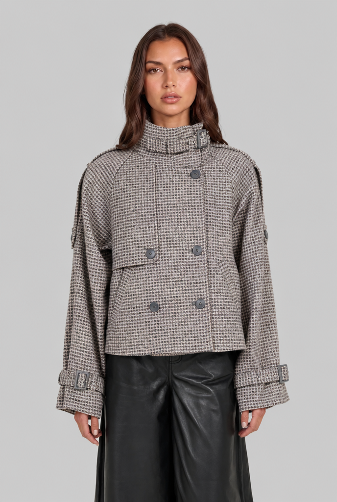 Wren | Cropped Jacket with Buckle Detail