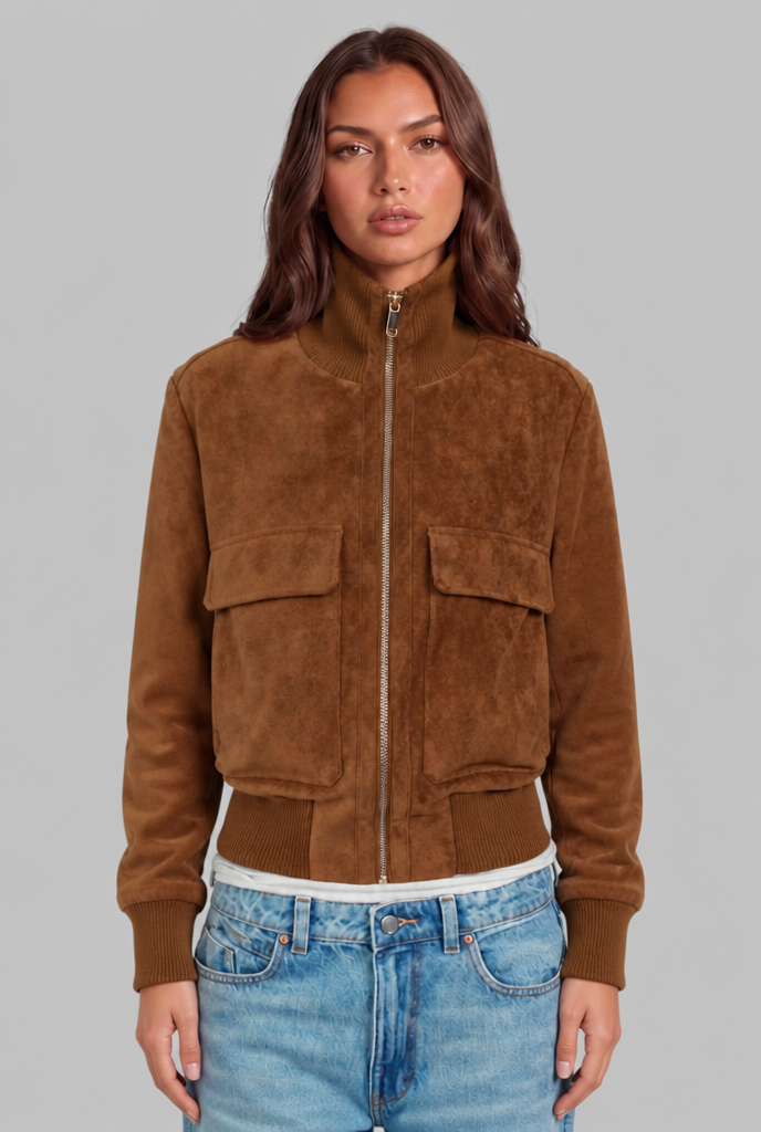 Romilly | Suede Bomber Jacket