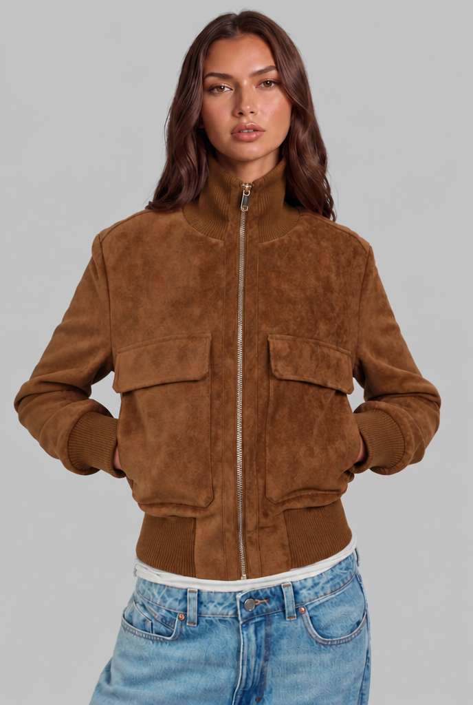 Romilly | Suede Bomber Jacket