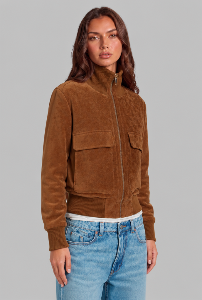 Romilly | Suede Bomber Jacket