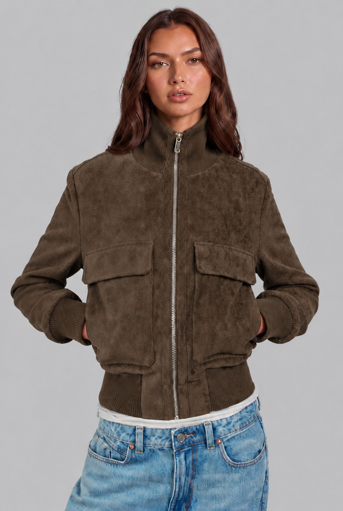 Romilly | Suede Bomber Jacket