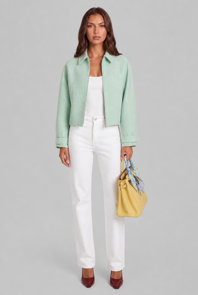 Elowen | Cropped Textured Jacket