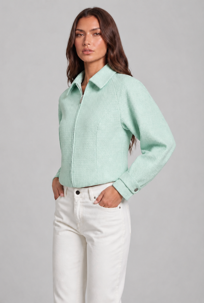 Elowen | Cropped Textured Jacket