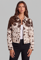 Tessa | Cow Print Denim Jacket