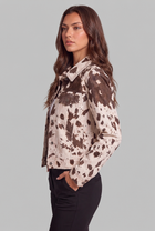 Tessa | Cow Print Denim Jacket