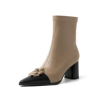 Kamryn | Floral Detail Pointed Toe Ankle Boots