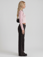 Amelie | Bow Detail Wide Leg Jeans Black