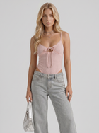 Amelie | Bow Detail Wide Leg Jeans Blue