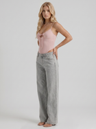Amelie | Bow Detail Wide Leg Jeans Blue