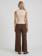 Brielle | High Waist Tie Waist Linen Pants Brown