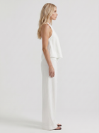Brielle | High Waist Tie Waist Linen Pants White