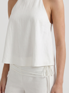 Brielle | High Waist Tie Waist Linen Pants White