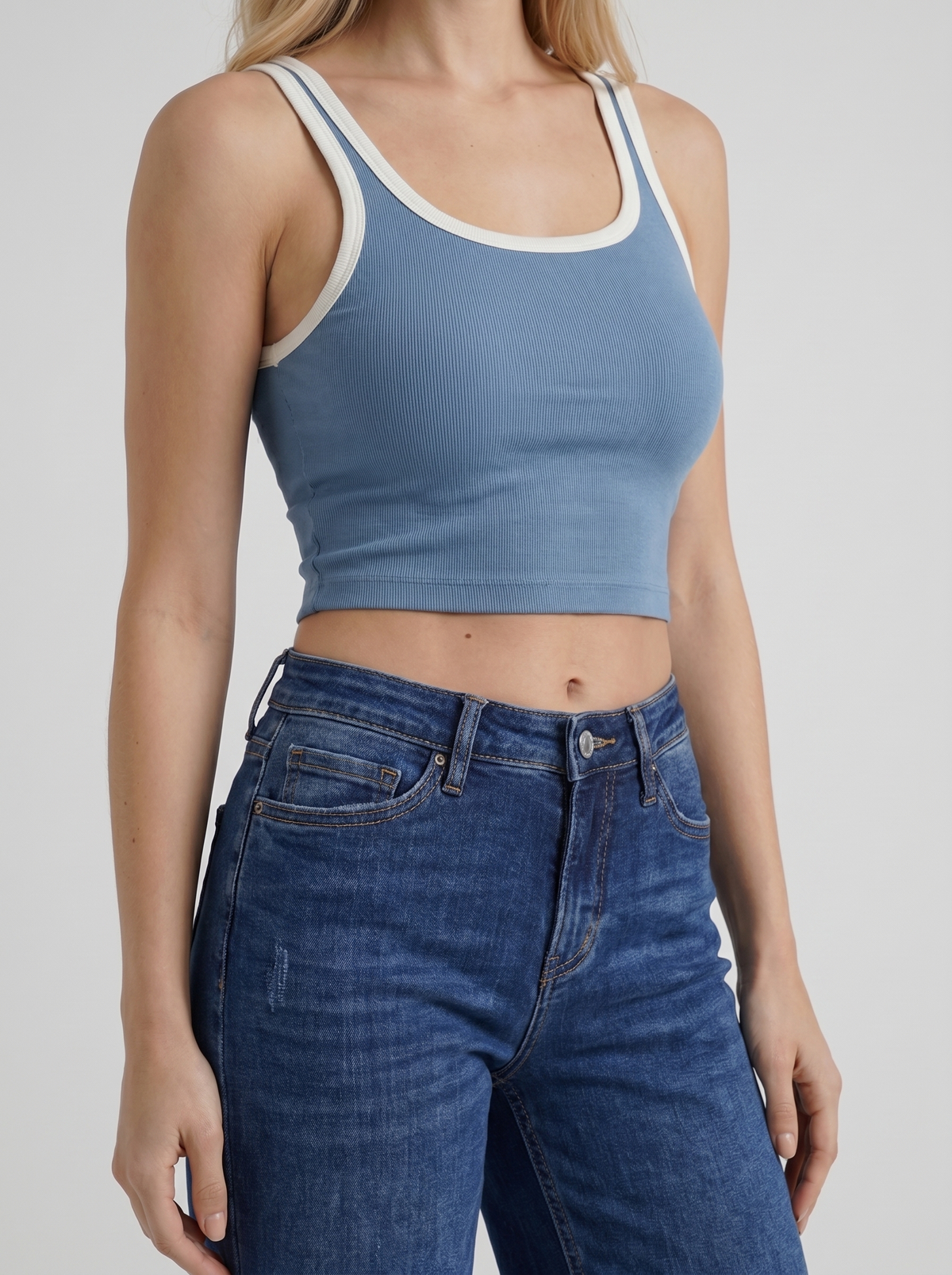 Kaja | High Rise Wide Leg Jeans Dark Blue
