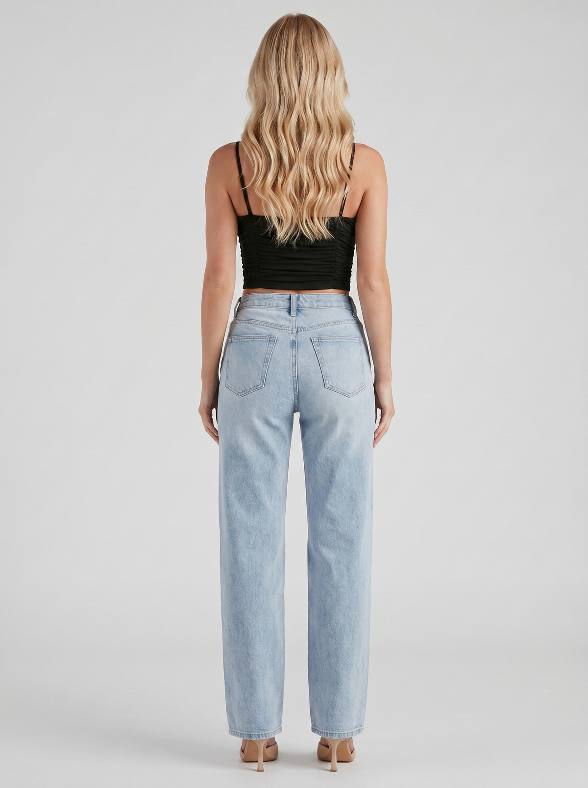 Kaja | High Rise Wide Leg Jeans Light Blue