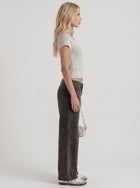 Nora | Low Rise Wide Leg Jeans Black Wash