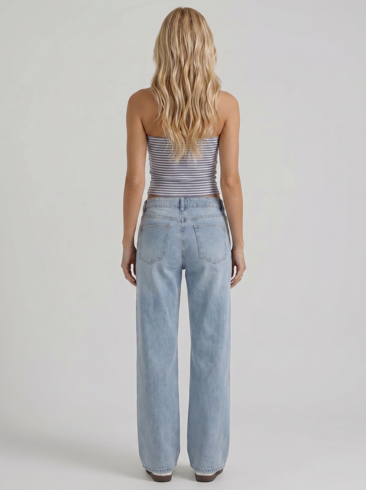 Nora | Low Rise Wide Leg Jeans Blue