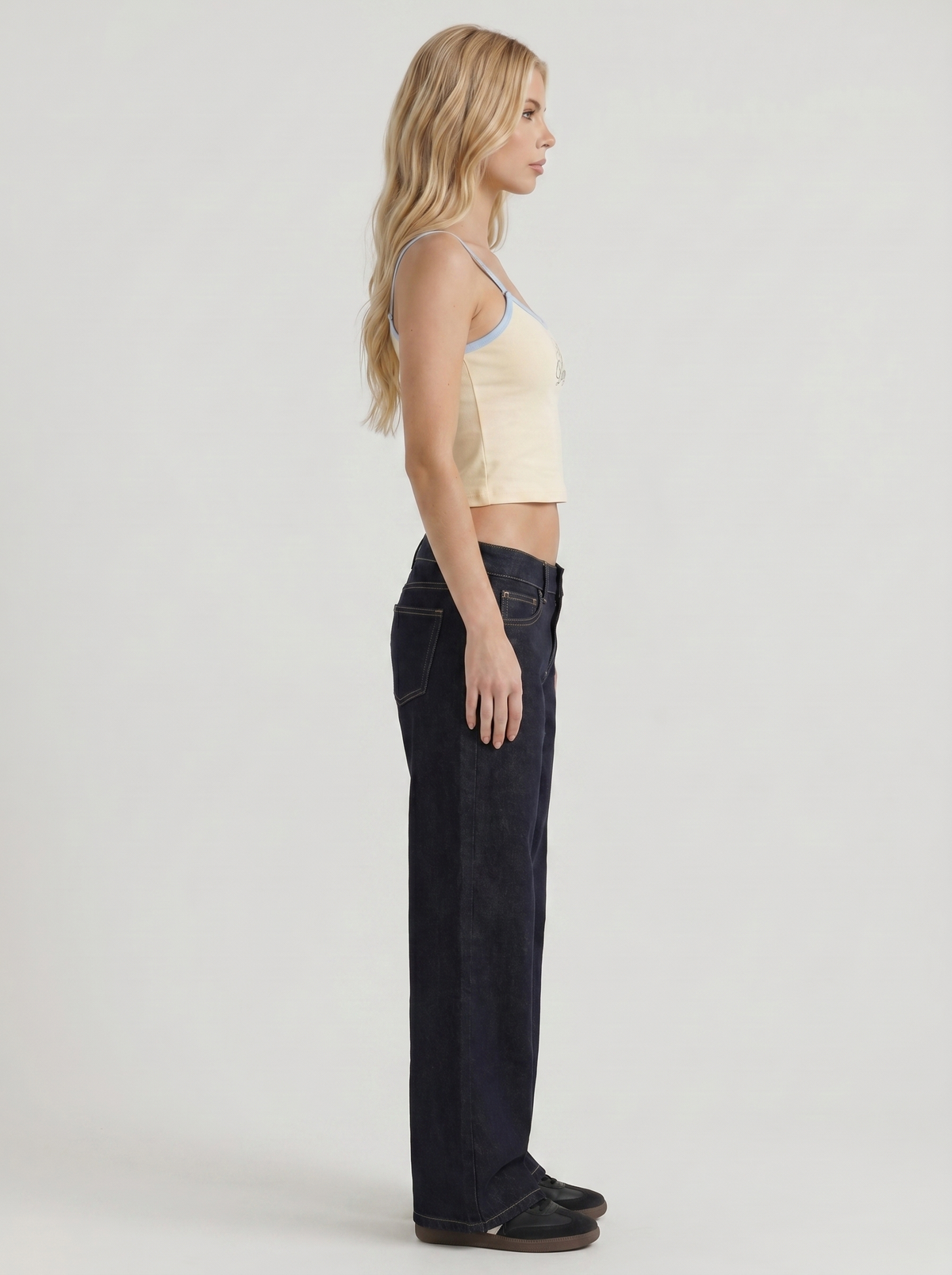 Nora | Low Rise Wide Leg Jeans Indigo Wash