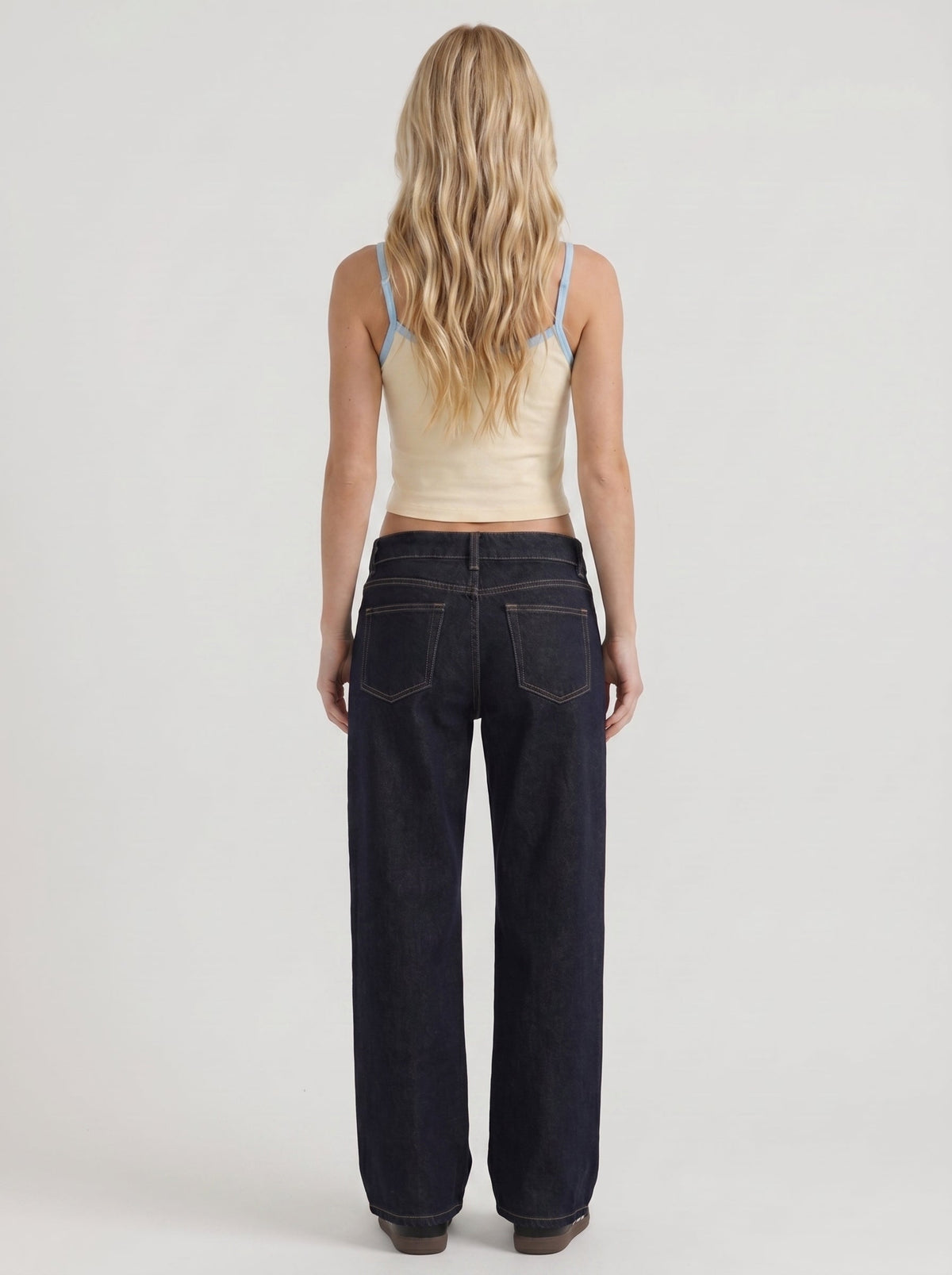 Nora | Low Rise Wide Leg Jeans Indigo Wash
