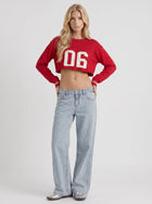 Nora | Contrast Stitch Wide Leg Jeans Light Blue