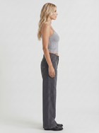 Romy | Pinstripe Wide Leg Jeans Charcoal Blue