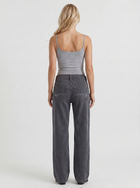Romy | Pinstripe Wide Leg Jeans Charcoal Blue