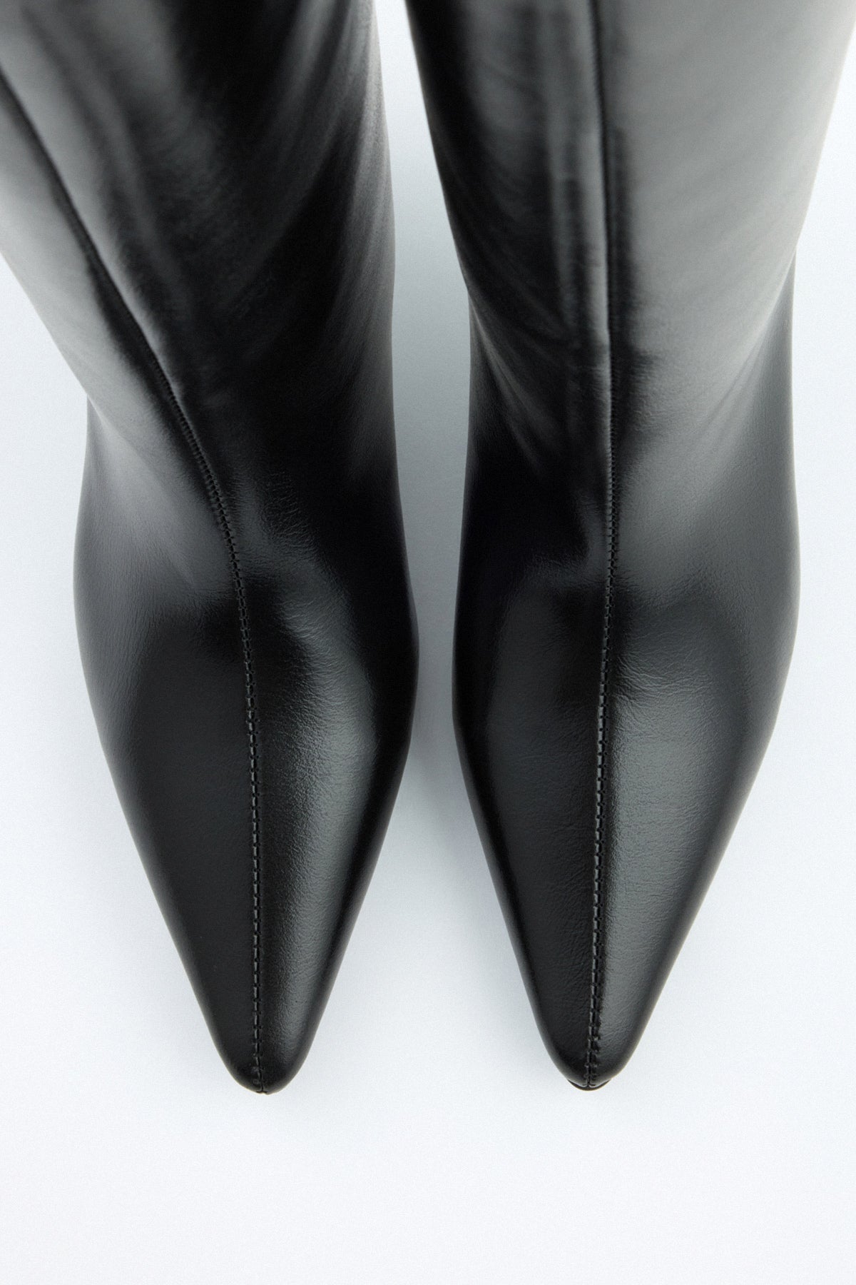 Adeline | Black Leather Knee High Boots