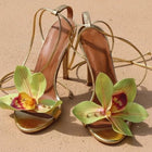 Lilibet | Floral Appliqué Strappy High Heel Sandals