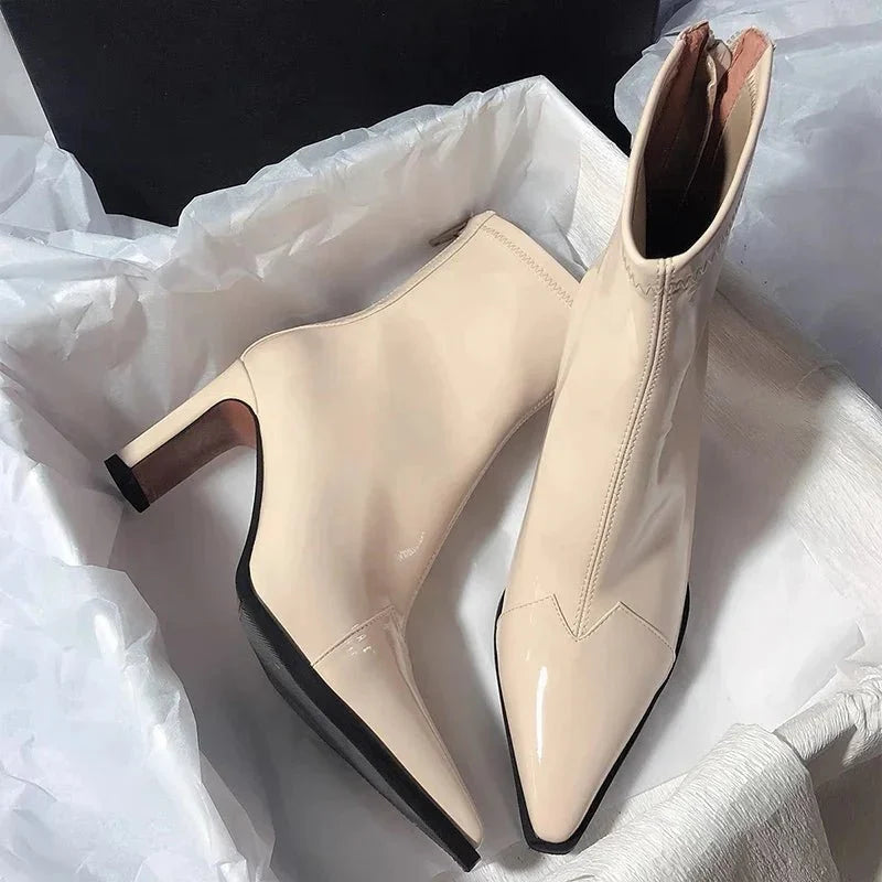 Makenzie | Patent Leather Knee High Boots for Women