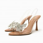 Milani | Elegant Bow Pointed Toe Slingback Heels