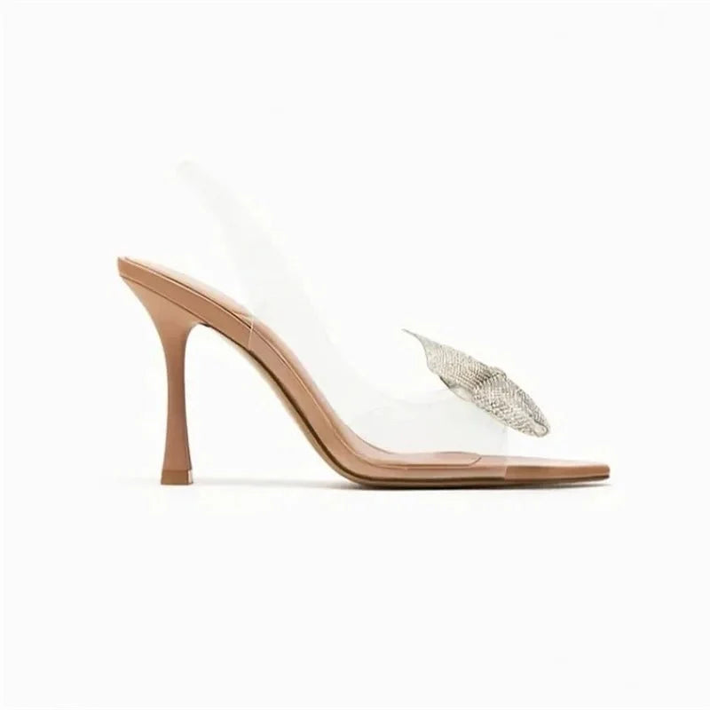 Milani | Elegant Bow Pointed Toe Slingback Heels