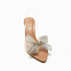 Milani | Elegant Bow Pointed Toe Slingback Heels
