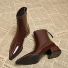Monroe | Sleek Pointed Toe Ankle Boots with Kitten Heel