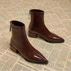 Monroe | Sleek Pointed Toe Ankle Boots with Kitten Heel