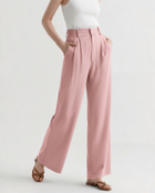 Women's Wide-Leg Trousers Structured Waist Fluid Drape
