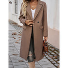 Women's Longline Tailored Coat with Turndown Collar