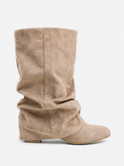 Serena | Beige Slouchy Suede Boots
