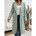 Women's Longline Tailored Coat with Turndown Collar