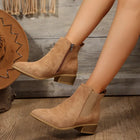 Aveline | Suede Ankle Chelsea Boots with Side Zip and Block Heel
