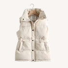 Nola | Quilted Stand Collar Sweater Vest