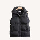 Nola | Quilted Stand Collar Sweater Vest